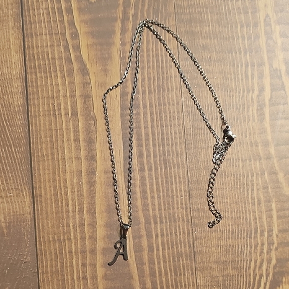Silver Initial 'A' Necklace - Picture 1 of 3